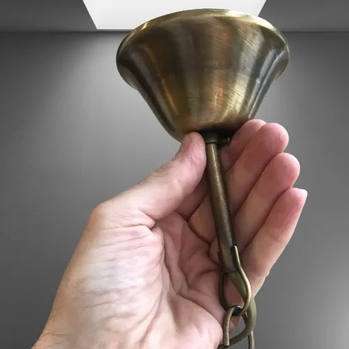 Mosadzná závesná lampa mini luster 12*18*65 cm 1*E27