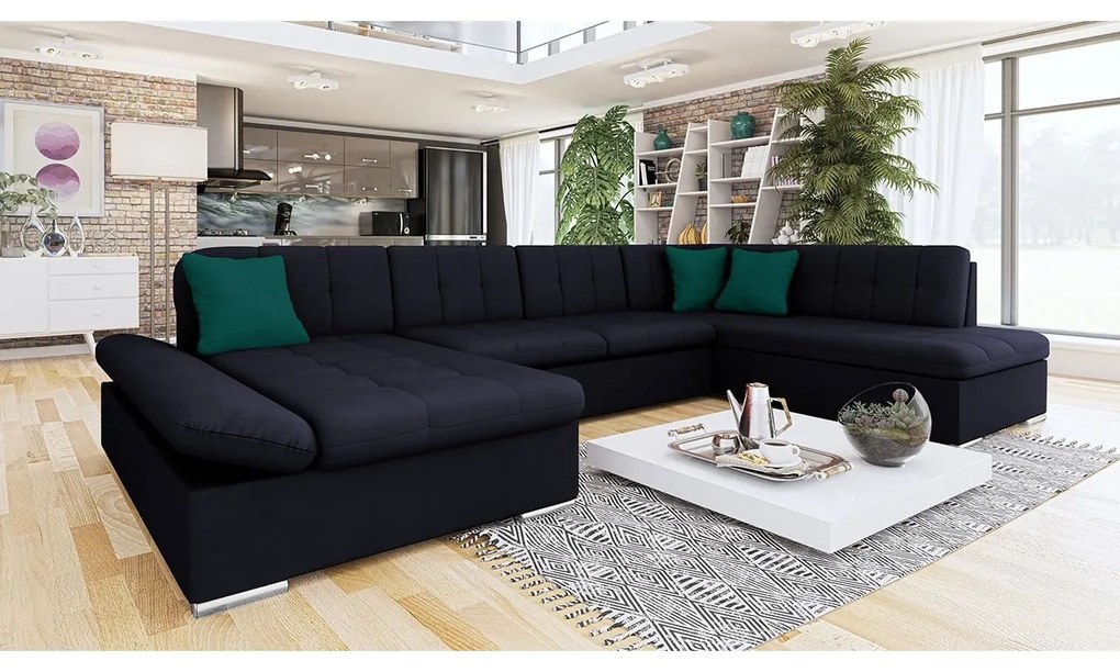 Rohová sedačka Genero, Dostupné poťahy: Utario velvet 2951 + Utario velvet 2951 + Senegal 823, Strana: Ľavá - U