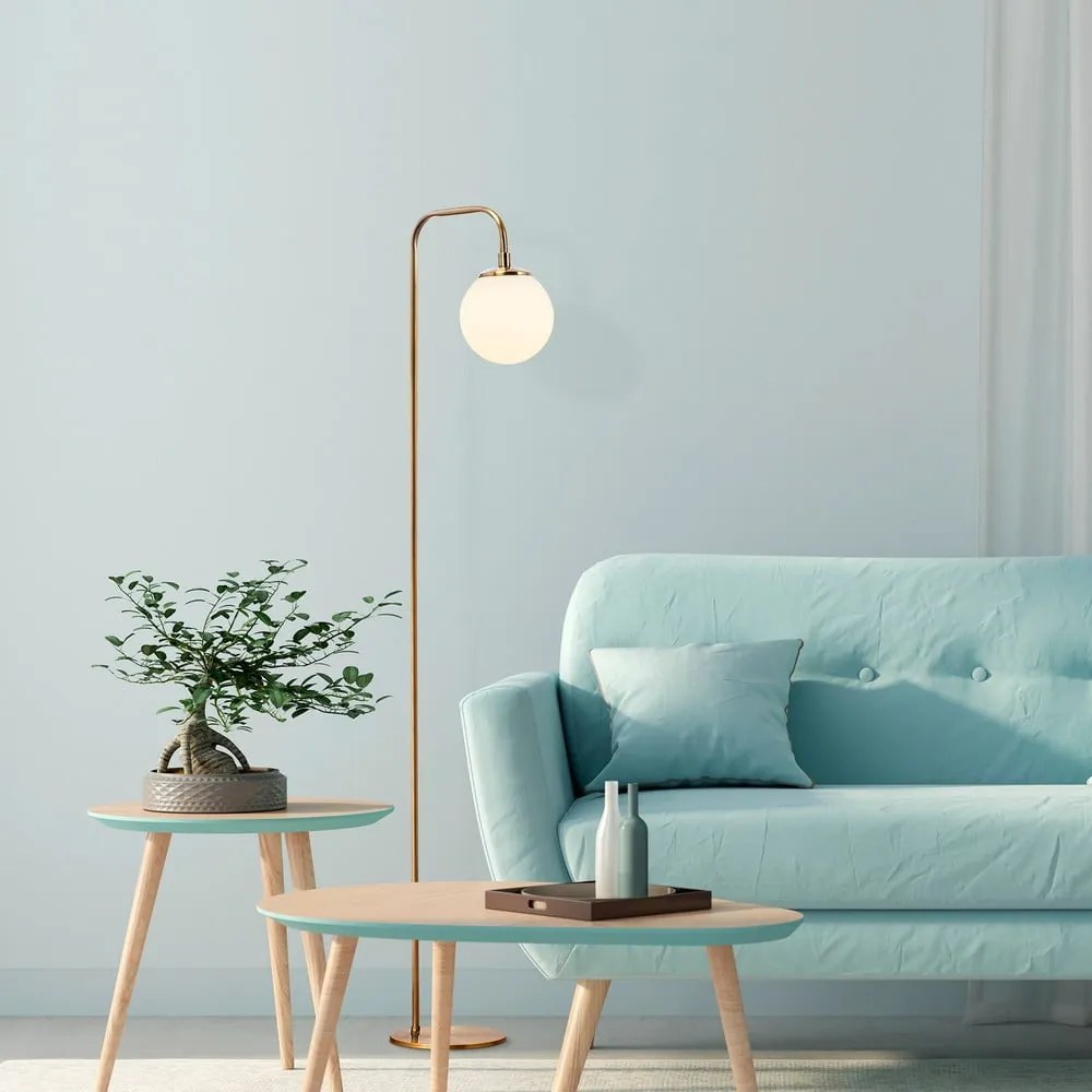 Stojacia lampa so skleneným tienidlom (výška 27 cm) Viran – Opviq lights