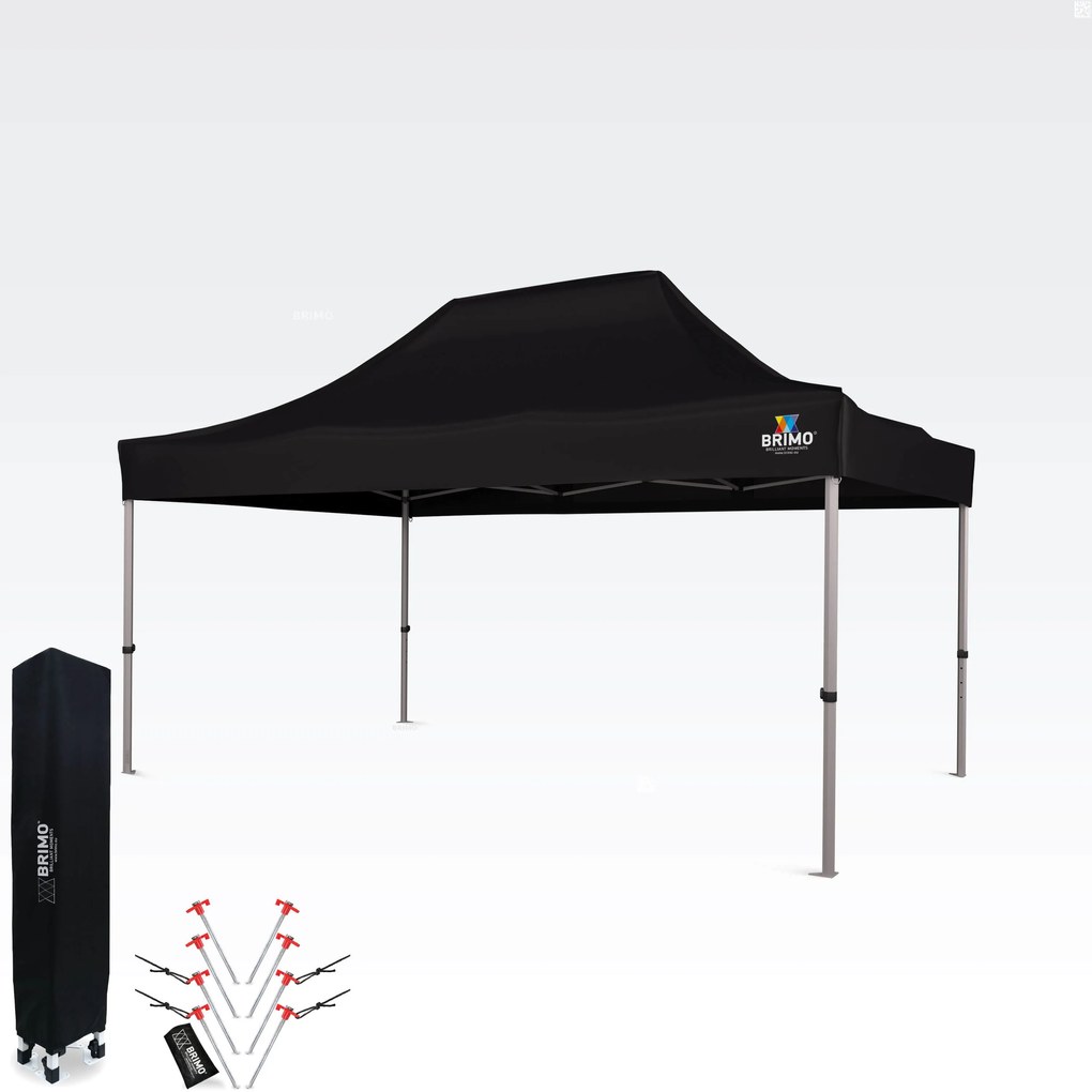 BRIMO Záhradný Párty Stan 3x4,5 m: Váš Kútik pre Relax a Oslavy - bez stien - Čierna 36