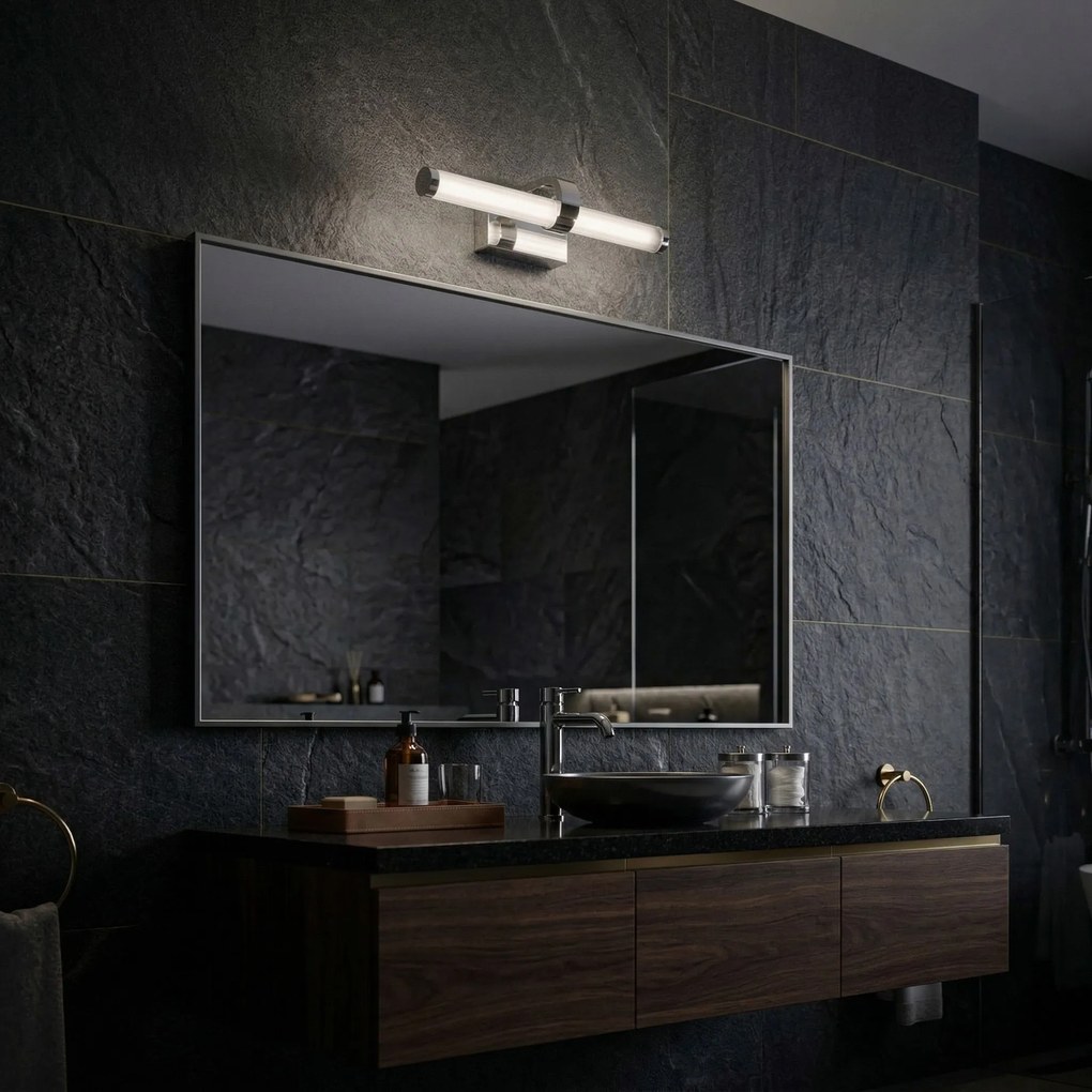 Toolight Toolight, Kúpeľňové nástenné LED svietidlo APP1881-1W 40cm CHROME, OSW-66036