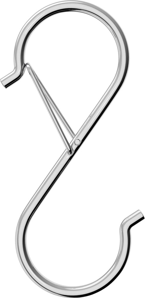 Háčiky na tyč do skrine 90x35x3 mm, sada 10 ks