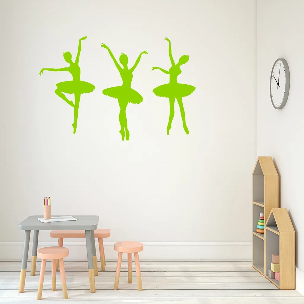 Veselá Stena Samolepka Balet Farba: fialová, Veľkosť: 60 x 39 cm
