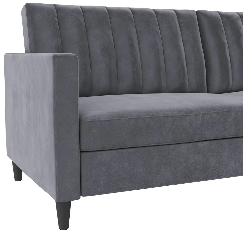 Sivá zamatová pohovka 207 cm Celine – Støraa