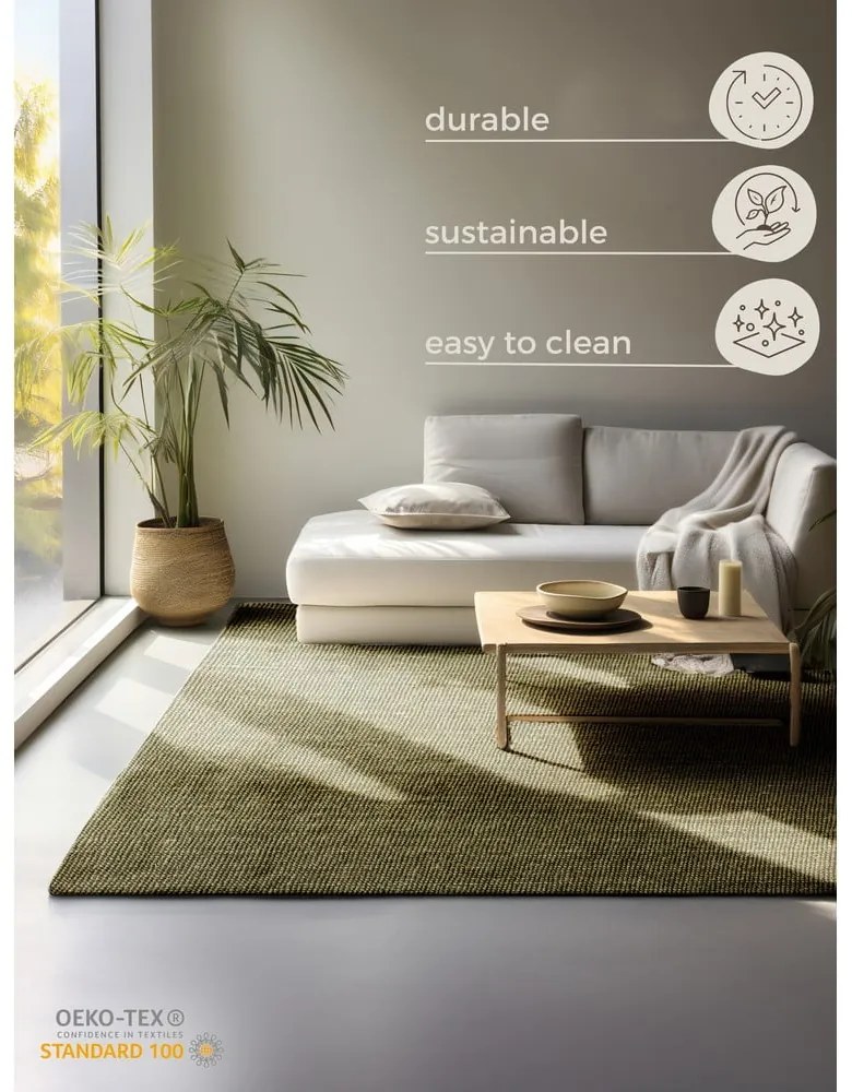 Khaki jutový koberec 160x230 cm Bouclé – Hanse Home