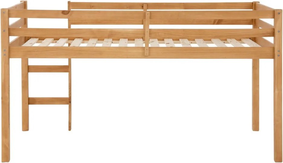 Vyvýšená detská posteľ z borovicového dreva 90x200 cm v prírodnej farbe Alpi – Støraa