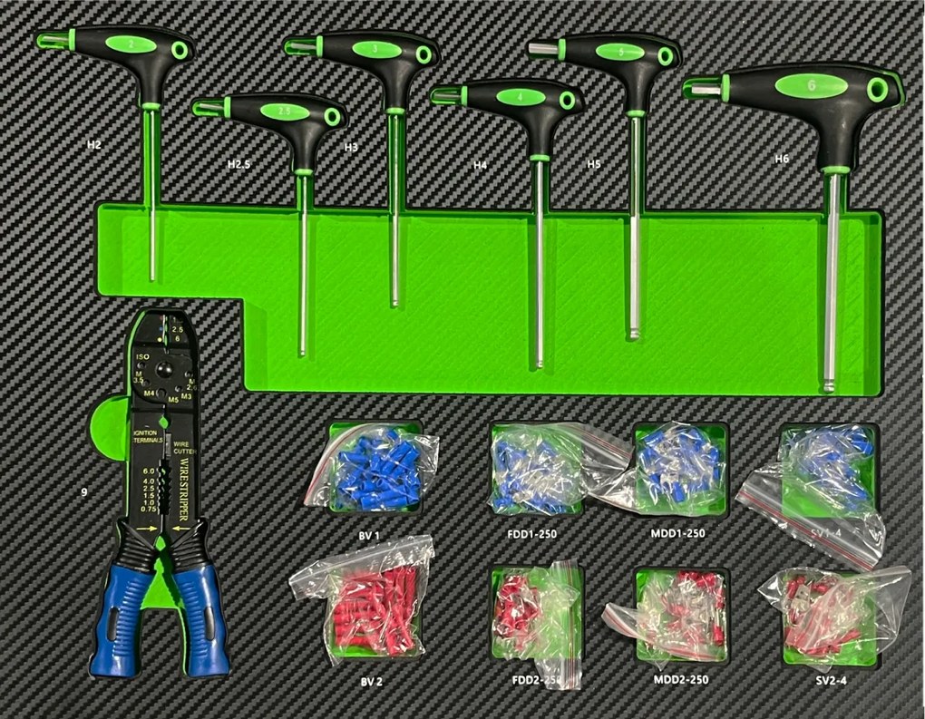 Kovový pojazdný dielenský vozík s 263 nástrojmi a 7 zásuvkami BestBerg BBTC-703T / SPCC steel