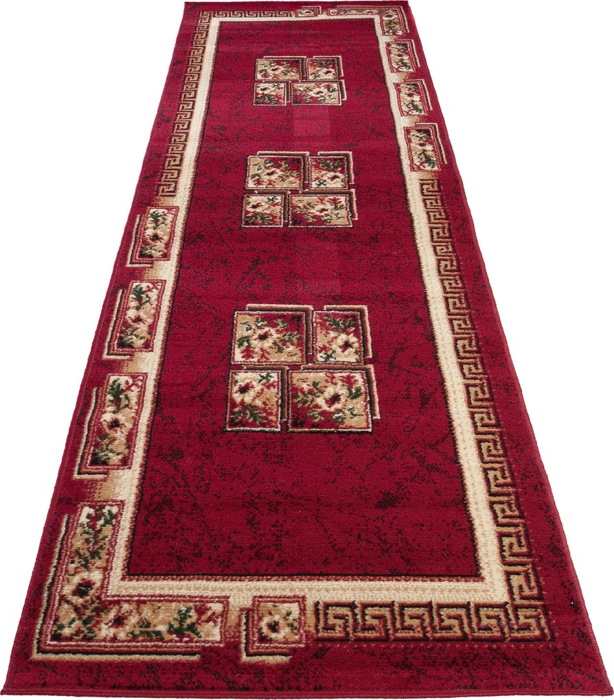 TA Koberec 4489B ČERVENÝ ATLAS PP Rozmer: 80x300 cm