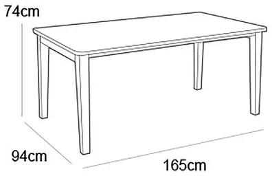 Záhradný stôl Allibert Futura 165x95x75 cm grafit