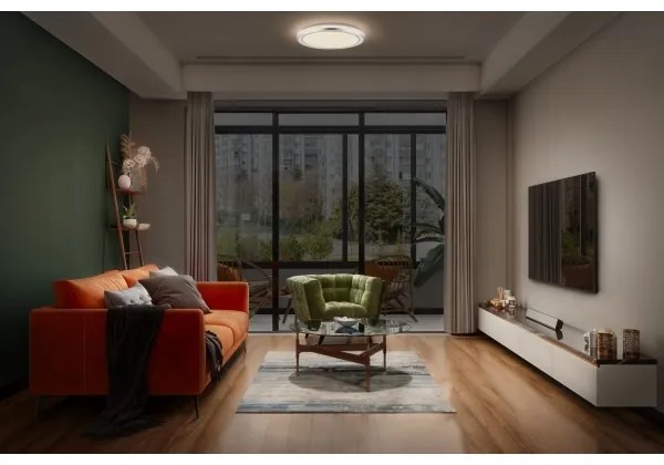 Osram - LED stropné svietidlo ORBIS HELMAN LED/24W/230V pr. 39 cm strieborné