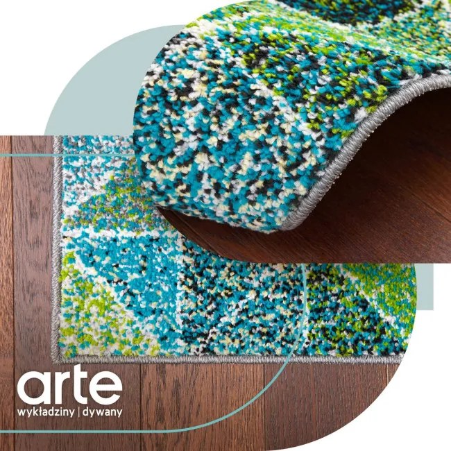 Koberec Agnella Funky Top Super Tas tyrkysový