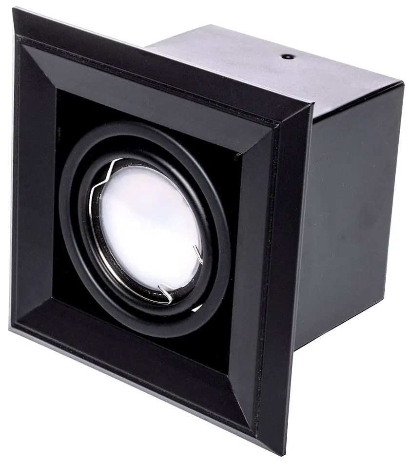 Podhľadové svietidlo Blocco, 1x čierne kovové tienidlo, (možnosť polohovania), b