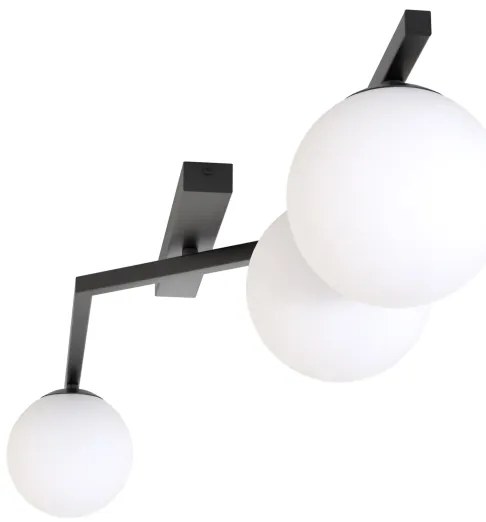 Stropné svietidlo NATON 3xE14/10W/230V čierna/biela