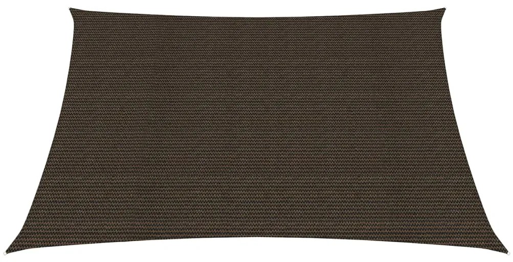 vidaXL Tieniaca plachta 160 g/m² hnedá 7x7 m HDPE
