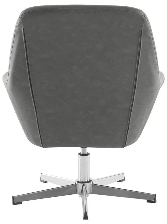 Sivé kreslo z imitácie kože Naomi - Støraa