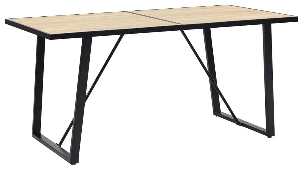 Jedálenský stôl, dubová farba 160x80x75 cm, MDF 281562