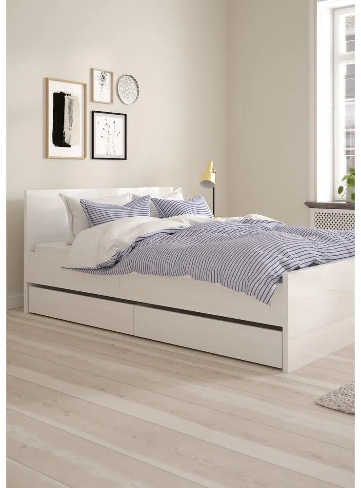Biele zásuvky pod posteľ v súprave 2 ks 90x190/140x190 cm Naia – Tvilum