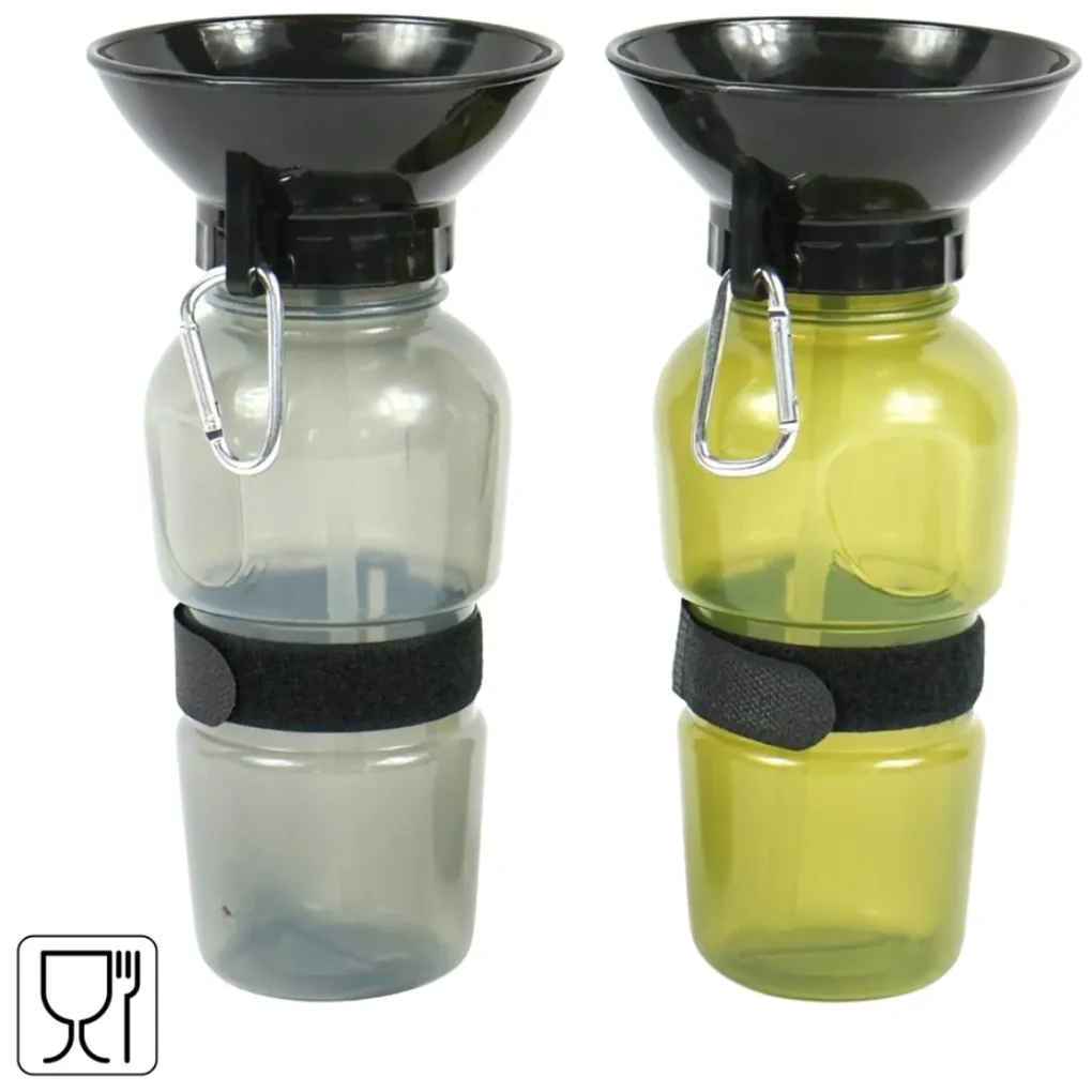 Cestovná fľaša s miskou pre psov 500 ml DOGS - viac farieb Farba: Zelená