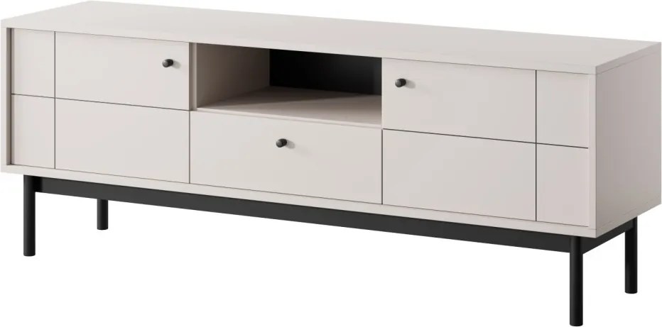 TV skrinka Japandi, 154 cm, béžová kašmír