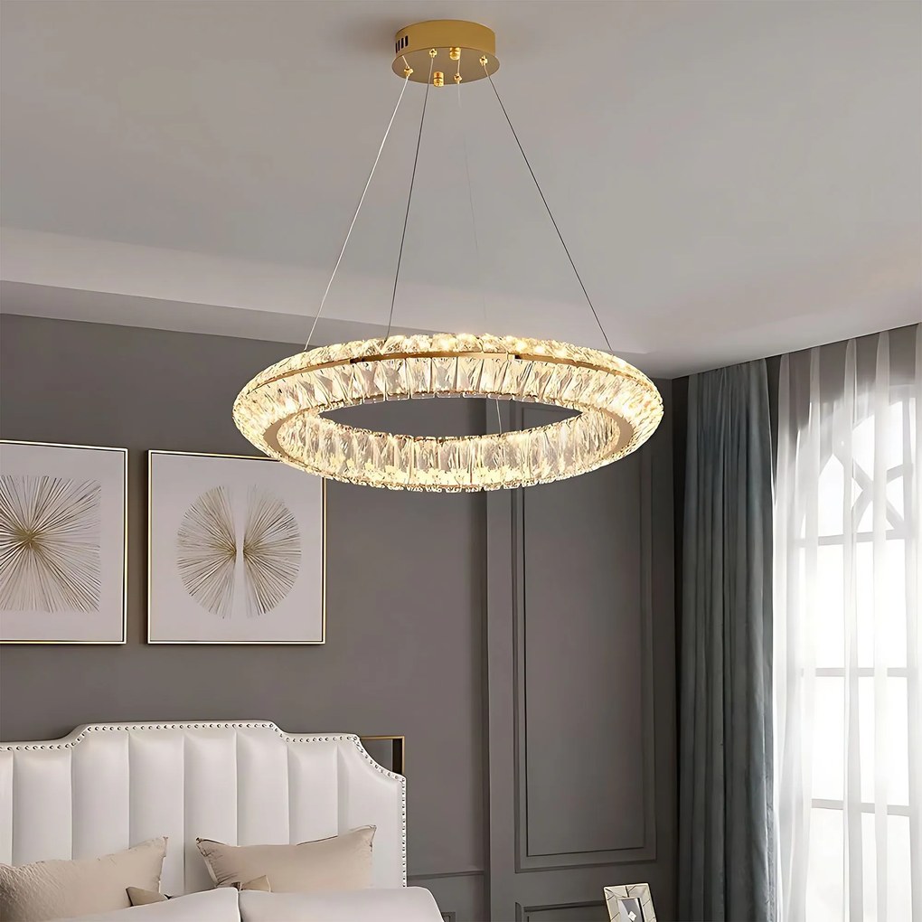 Toolight Toolight, LED stropné svietidlo 80cm, 45W, 4000 K, APP1769-CP, zlatá, OSW-04347