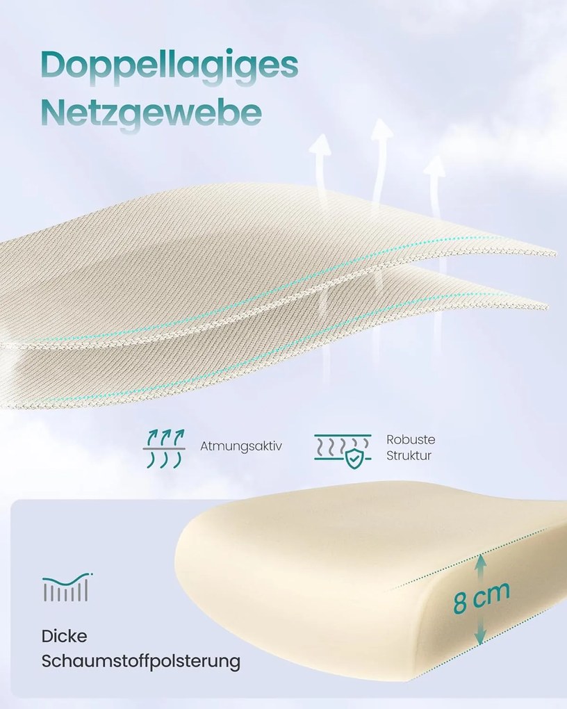 Kancelárske kreslo, ergonomická otočná stolička, priedušná, pieskovo béžová