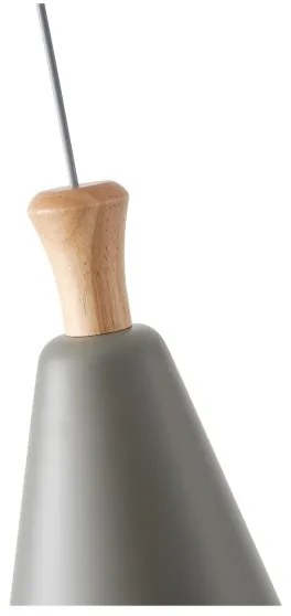 Luster na lanku 1xE27/15W/230V šedá pr. 20 cm