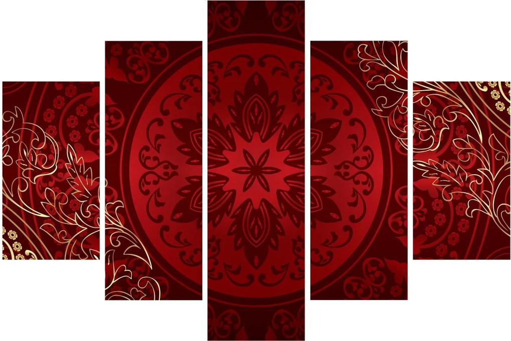 Obraz - Zlaté mandaly (150x105 cm)