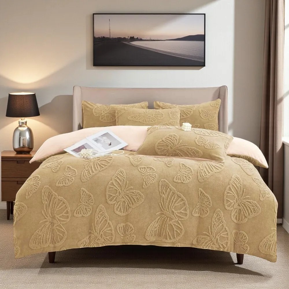 Jemné mikroplyš obliečky Homa EXCLUSIVE BEIGE 7-dielna sada 140x200 cm