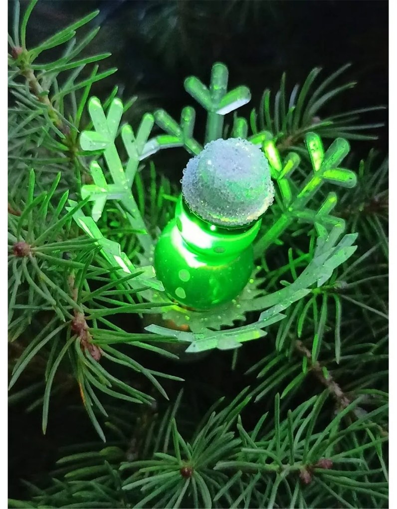 Svetelná reťaz Astra LED mini Snehuliak farebná, 20 žiaroviek