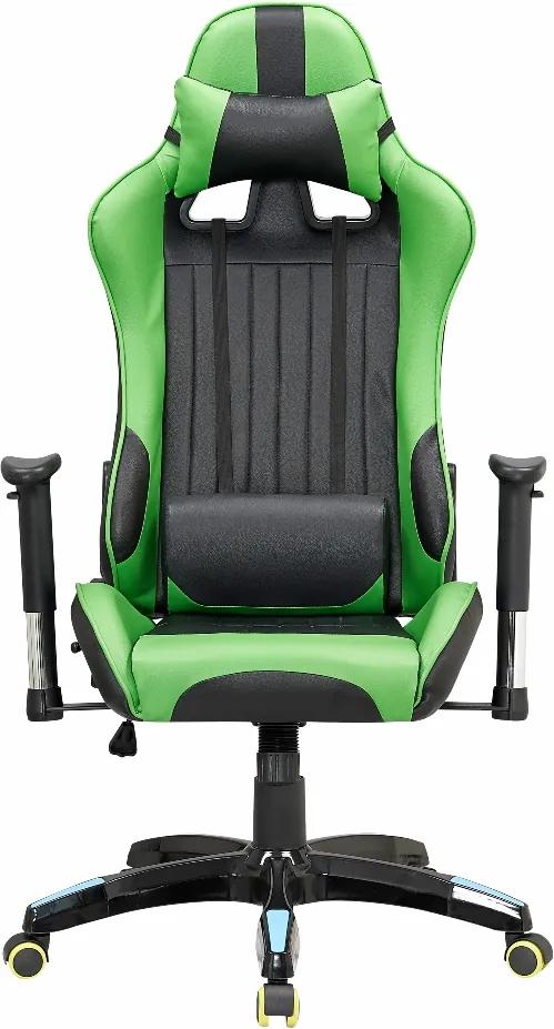 Bezdoteku Kancelárska stolička WINNER čierna so zelenými pruhmi