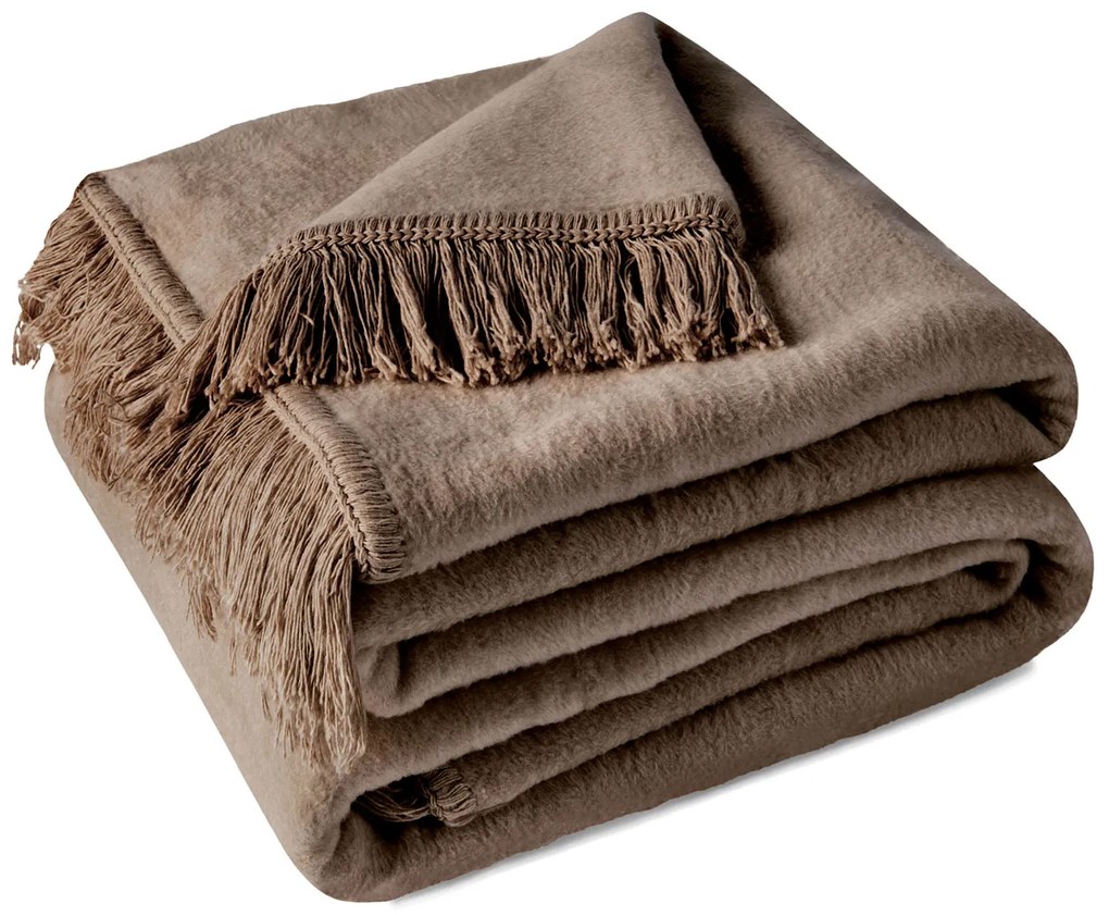 BAVLNENÁ DEKA COTTON CLOUD 150X200 CM ČOKOLÁDOVÁ