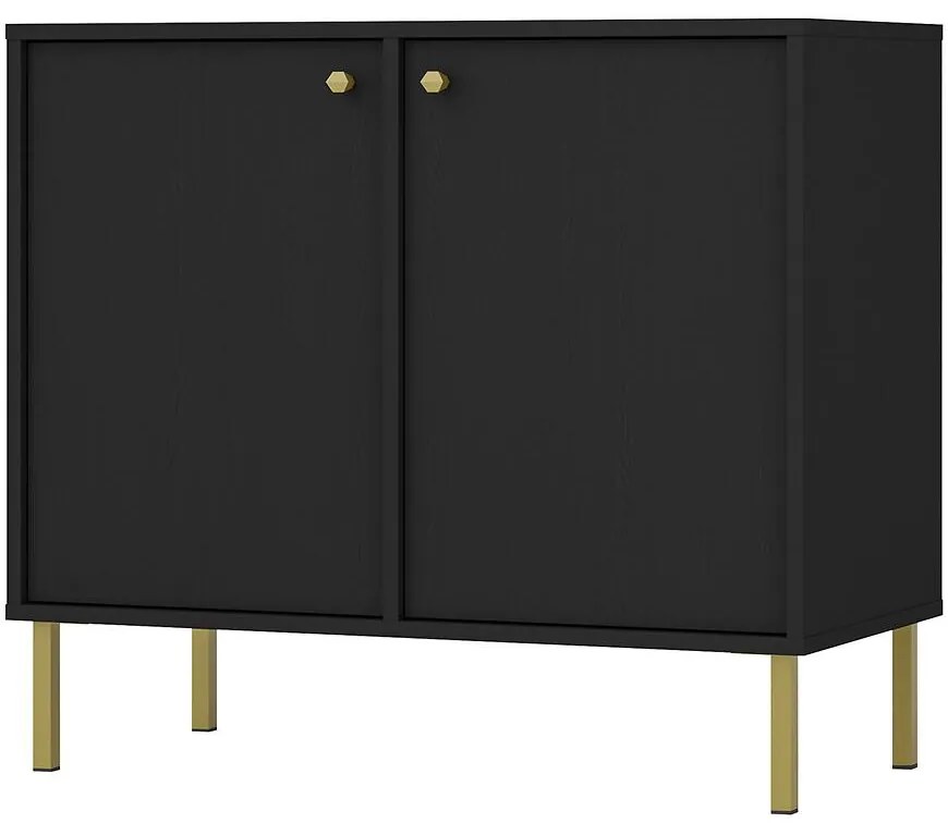 Komoda Tokyo 2 2F čierny grafit 812