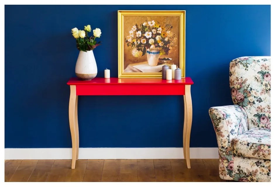 Svetlosivý odkladací stolík Ragaba Console, dĺžka 105 cm