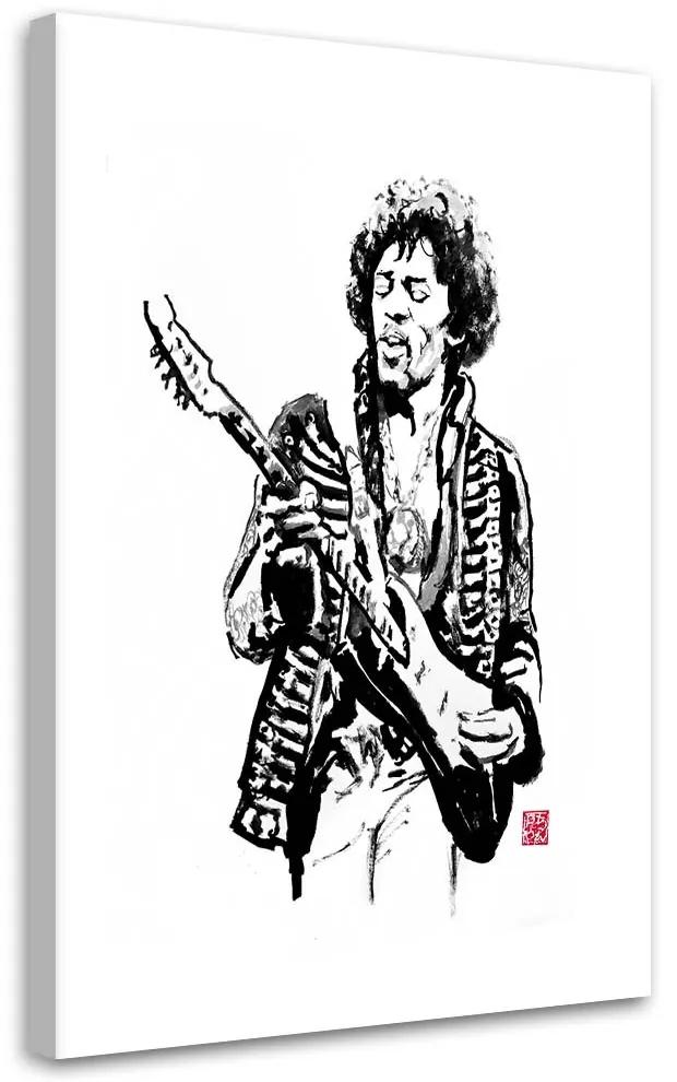 Gario Obraz na plátne Jimi Hendrix - Péchane Rozmery: 40 x 60 cm