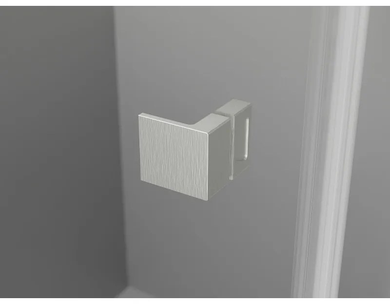 Mexen Lunar, L Duo výklopný sprchový kút 80 x 70 cm, 8mm číre sklo, oceľový profil, 834L-080L-070P-97-00