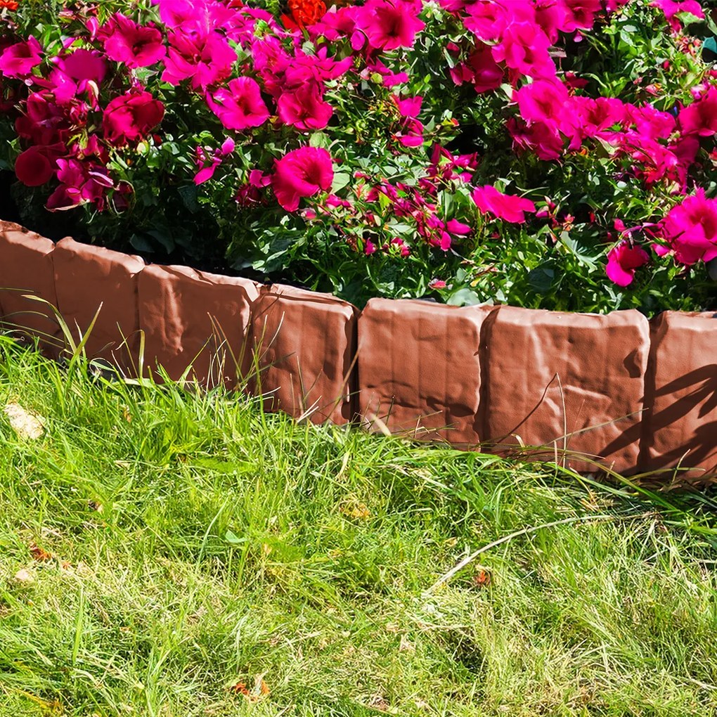 4Home Záhradná palisáda - obrubník Terracotta, 2,5 m