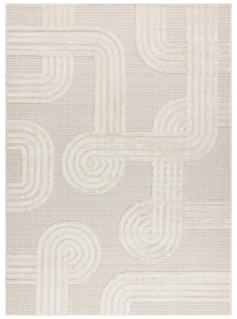 Koberec SANTO SIZAL 1001 Geometrický, biely