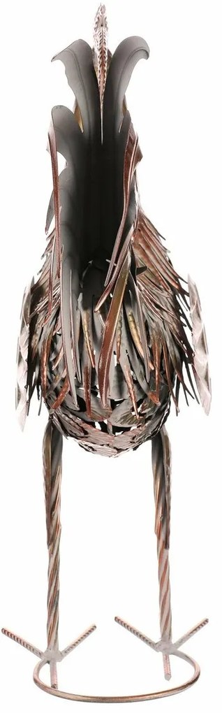 Kovová záhradná dekorácia Kohút medená, 39 x 16 x 53 cm