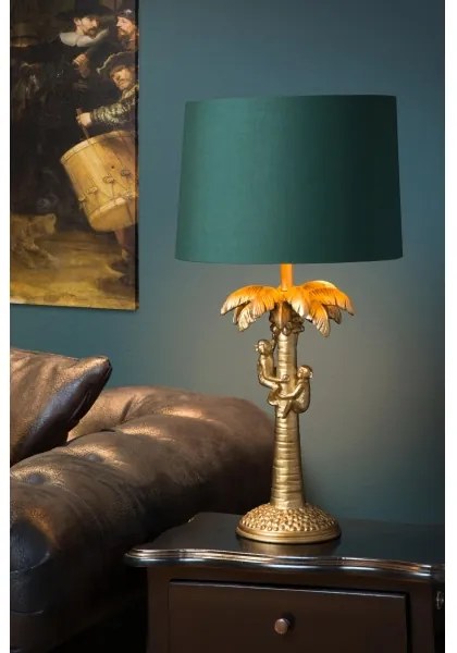 Lucide 10505/81/02 - Stolná lampa COCONUT 1xE27/60W/230V zlatá/zelená