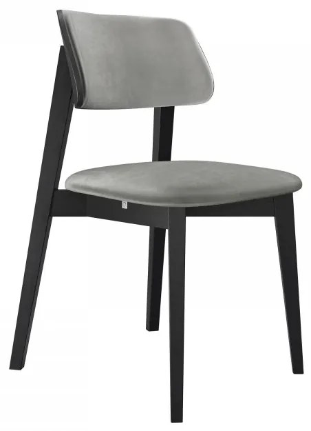 Čalúnená jedálenská stolička KT63/C, Dostupné poťahy: Magic Velvet 2205, Farby: czarny