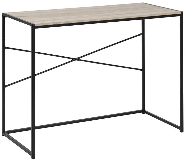 Písací stôl SLEADER 100x45 cm dub sonoma, kovové nohy