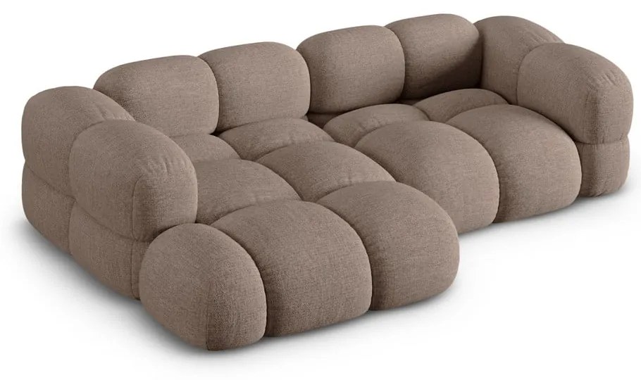 Hnedá rohová pohovka (ľavý roh/s leňoškou) Loretto – Cosmopolitan Design