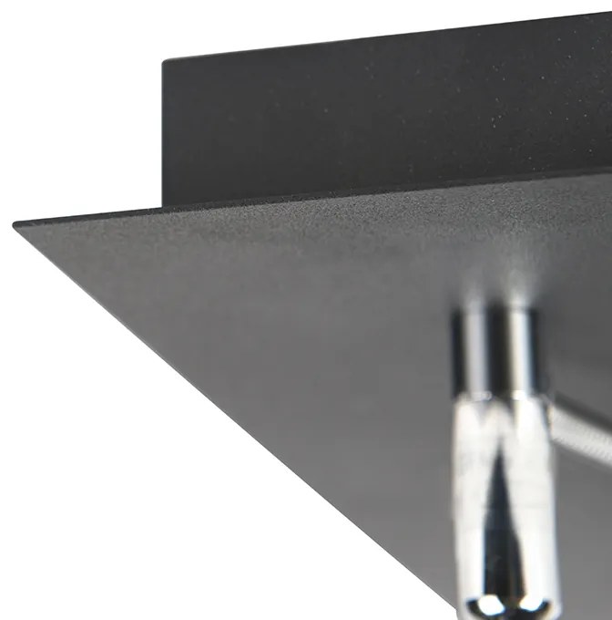 Dizajnové bodové svetlo čierne 2-žiarovkové nastaviteľné - Nox