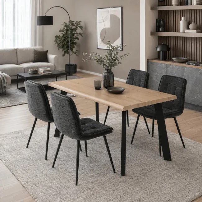Jedálenský stôl 80x140 cm HT-F4514 OAK divoký dub