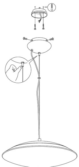 Eglo 97812 - LED RGB Stmievateľný luster na lanku FRATTINA-C 1xLED/27W/230V