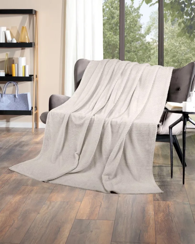 Flanelová deka Cashmere Dots 150x200 cm, piesková