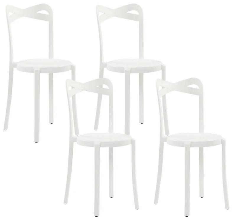 Set 4 ks. jedálenských stoličiek Carey (biela). Vlastná spoľahlivá doprava až k Vám domov. 1035773