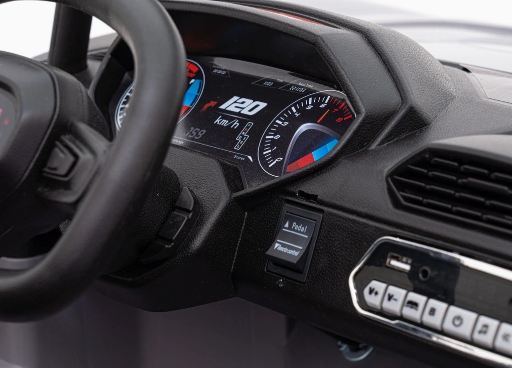 Ramiz Buggy Racing 5 batériové auto pre deti +3. Sivá + motory 2x200W + diaľkové ovládanie + pomalý štart