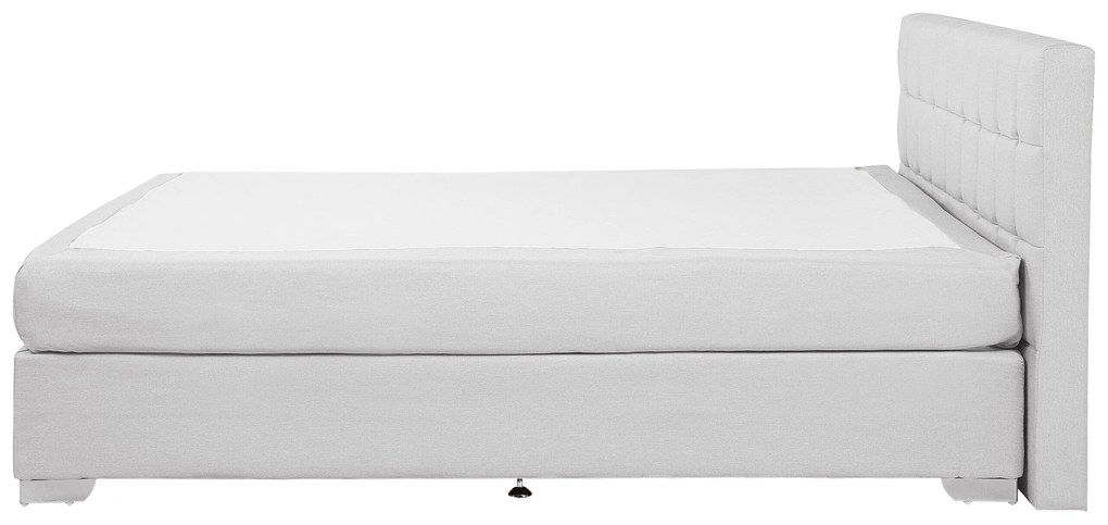 Čalúnená posteľ 180 x 200 cm svetlosivá ADMIRAL Beliani