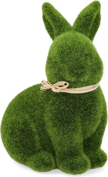 Dekoratívna figúrka POLY v tvare veľkonočného zajaca, zelená 965269